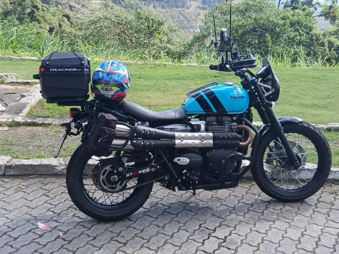 Scrambler 900 Triumph Azul Turquesa