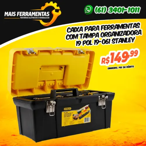 Caixa Para Ferramentas Com Tampa Organizadora 19-061 STANLEY