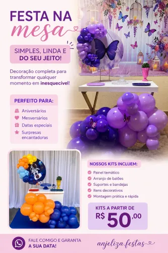 Mini festa na mesa