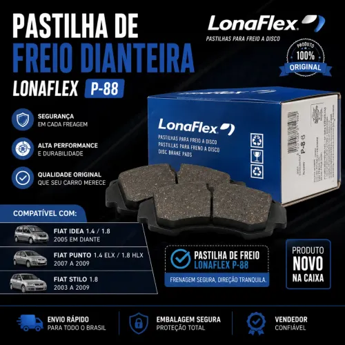 ? Pastilha de Freio Dianteira Lonaflex P-88