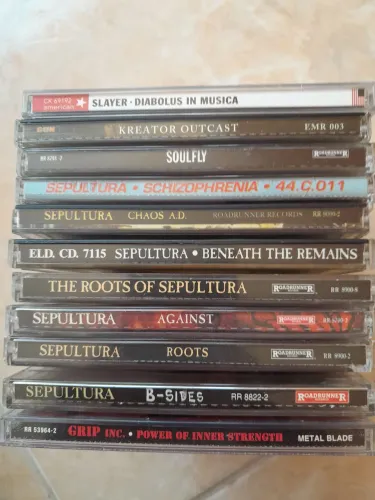 Cds de Thrash Metal Slayer Sepultura Soulfly Kreator Testament - preços leia descrição