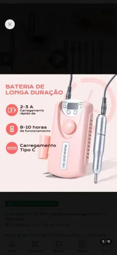 Lixadeira elétrica nova