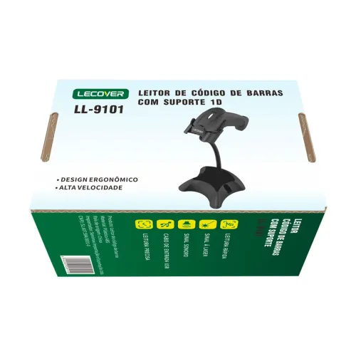 Suporte De Leitor De Código De Barras E Boletos 127/220v Preto Suporte
