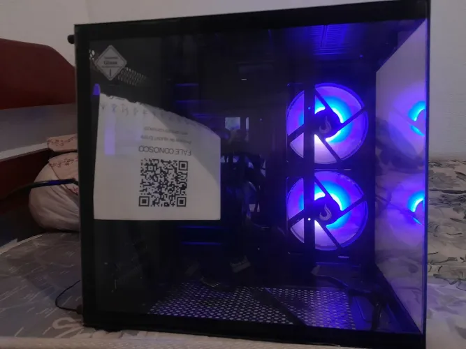 GABINETE AQUÁRIO KALKAN MIDGARD + KIT FANS RGB + FONTE MSI MAG 600 WATTS