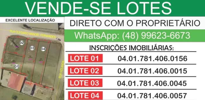 Vendo lotes, direto com o proprietário.