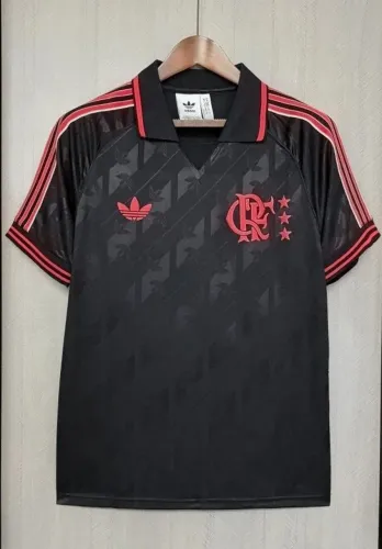 Camisa Flamengo modelo Lifestyler Preta Adidas FRETE GRÁTIS