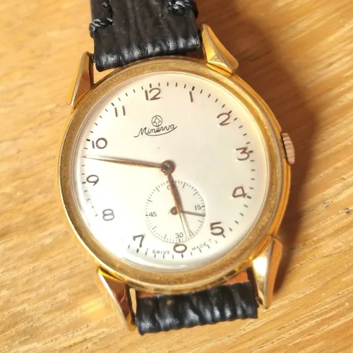 Raro Relógio Vintage Minerva Suíço anos 50/60 à corda calibre 49