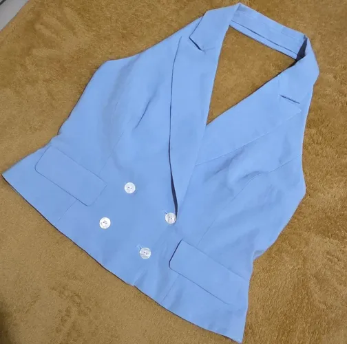 Blusa azul zara
