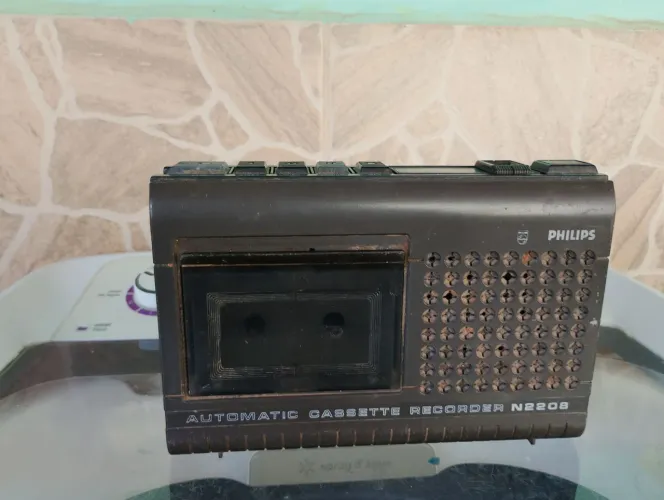 Rádio antigo gravador Philips 