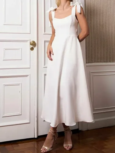 Vestido branco pré wedding, casamento civil, batizado