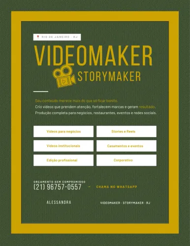 Videomaker e Storymaker RJ | Reels, Stories e Vídeos