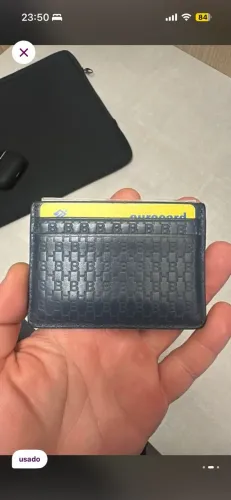 PORTA CARTÃO COURO CARNEIRO HUGO BOSS ORIGINAL