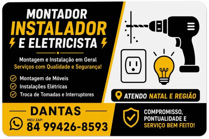Montador, instalador e etc..