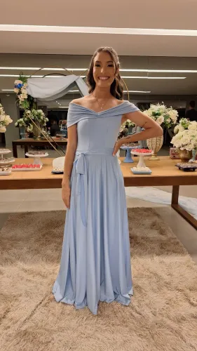 Vestido Longo - Decote ombro a ombro