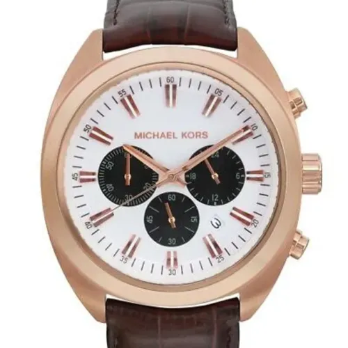 Relógio Michael Kors MK8271 Rose Gold Mostrador Branco Original 47 mm