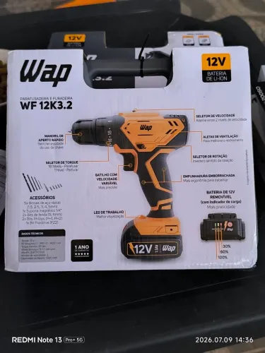 Furadeira Parafusadeira wap 12 com impacto