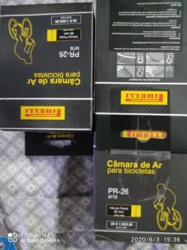Kit 3 Câmaras de Ar pirelli bicicleta aro 26 bico fino