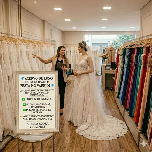 SEU VESTIDO PERFEITO COM PREÇO DE ACERVO: ACERVO NOIVAS & FESTA NO VAREJO!
