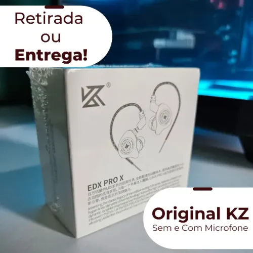 Fone KZ EDX PRO X Sem e Com Microfone Retorno Profissional Novo Lacrado