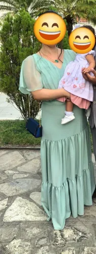 Vestido verde para festa