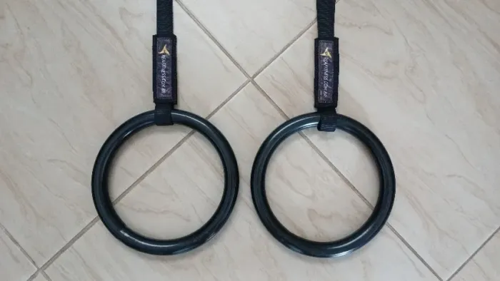 Argolas Olímpicas de Aço REA Fitness + Fitas Reguláveis (Crossfit / Calistenia)