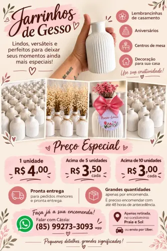 Jarrinhos de gesso