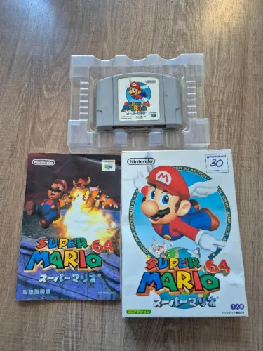 Cartucho Super Mario 64 Japonês Caixa + Manual