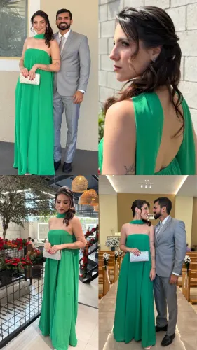 Vestido de festa verde
