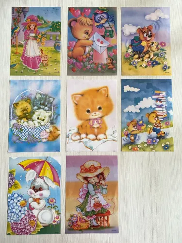 Kit 8 Papéis de Carta Vintage anos 80/90