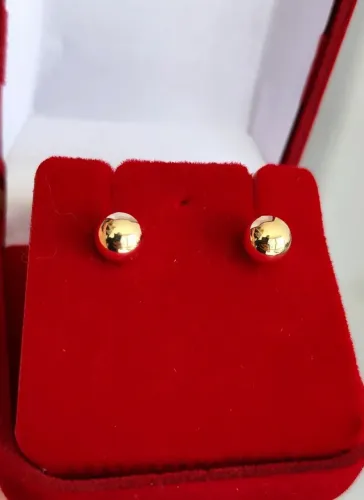 PROMO! Brincos Bola G, Ouro 18k.