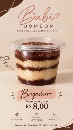 8,00 ATACADO BOLO DE POTE