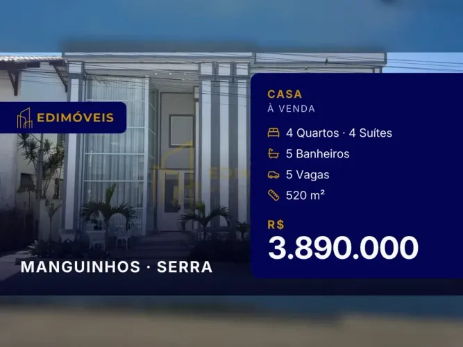 Seu Novo Lar em Manguinhos: Casa Imponente com Área Gourmet Completa!