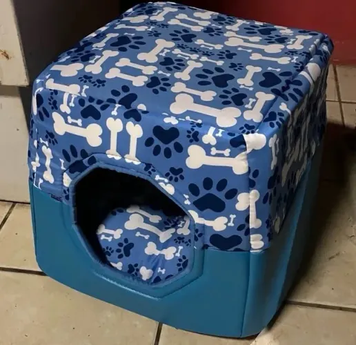 Casinha e caminha 2 em 1 pet pequeno