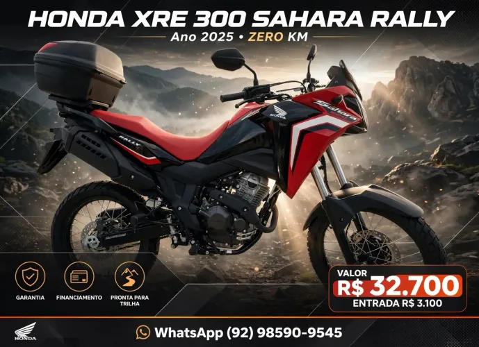 Moto HONDA XRE 300 SAHARA RALLY