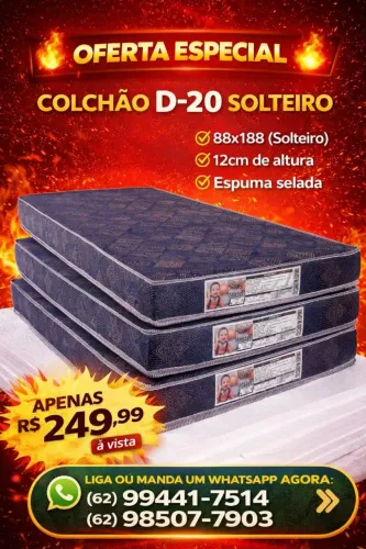 Colchão de solteiro d 20 