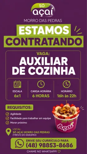 VAGA AUXILIAR DE COZINHA