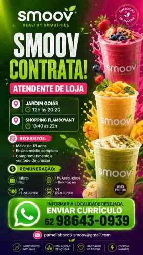 SMOOV HEALTHY SMOOTHIES contrata:
