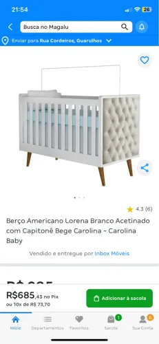 Berço Que vira Cama