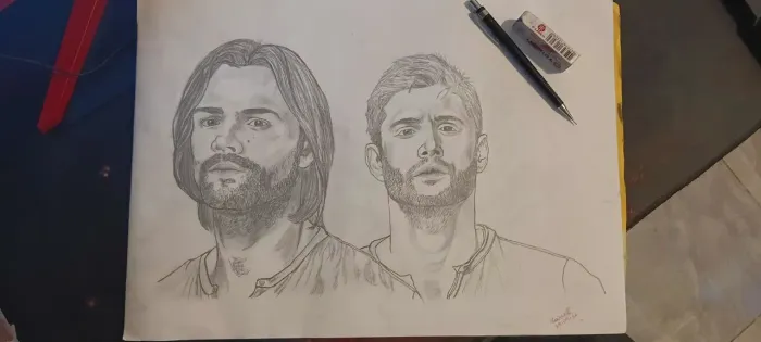 Desenho artístico realista grafite