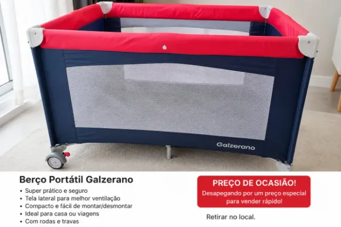 Berco Portatil/Cercadinho desmontavel Galzerano