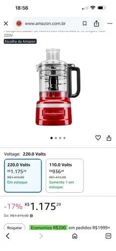 Multiprocessador kitchenaid nunca usado 