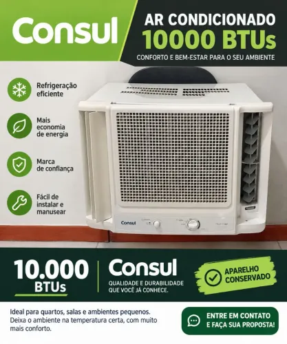Ar condicionado 10.000 BTUs/Consul 