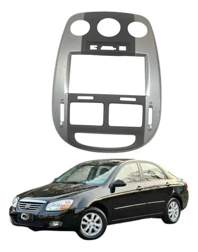 Moldura Rádio Difusor Ar D Kia Cerato 2004 A 2008 Cinza