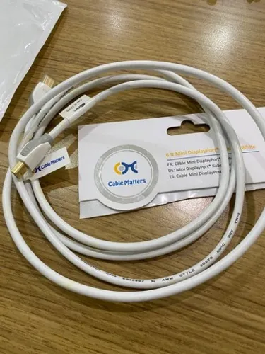 Cabo Mini DisplayPort com 1,8cm gold importado sem uso