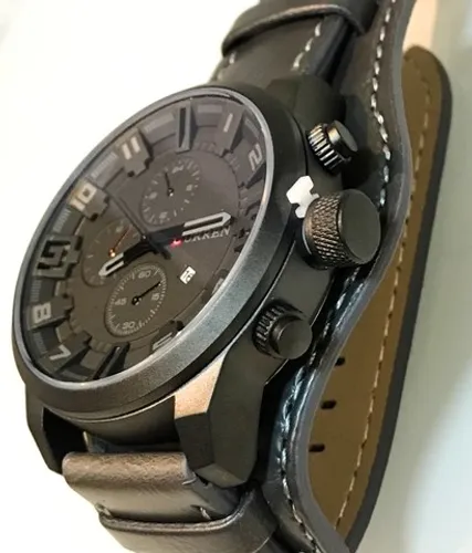Relógio Esportivo Aventureiro Curren com Pulseira de Couro