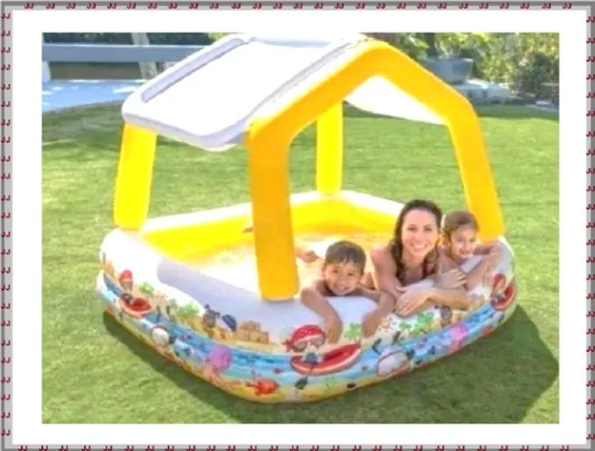 Piscina Inflável Infantil Cobertura Removível 295l