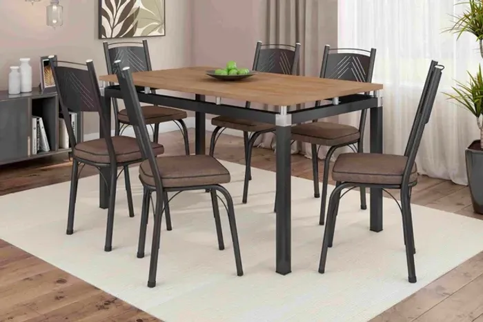 Mesa com 6 Cadeiras Malva s65