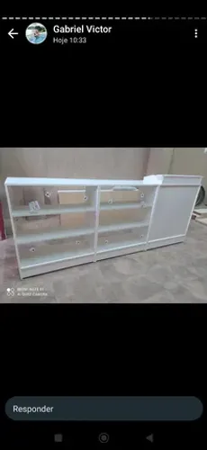 BALCÃO CAIXA E VITRINES MDF
