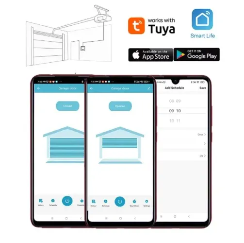 Garagem / Smart WiFi / Tuya - Controlador Inteligente de Portão 12V a 24V. Com aviso.