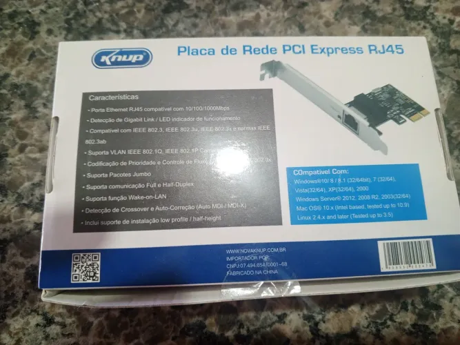 Placa de rede PCI express Rj45 10/100/1000